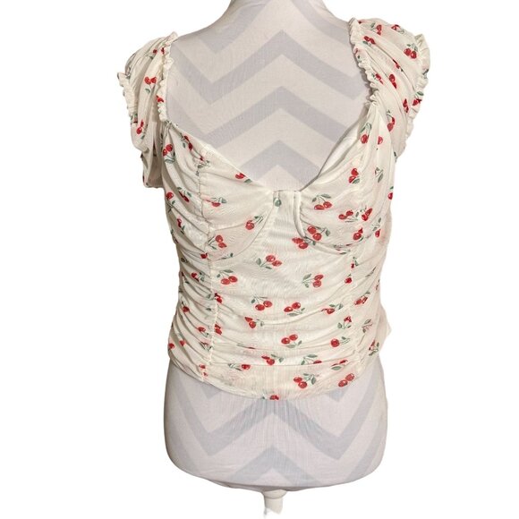 POLLY & ESTHER Ruched Summer Blouse Top - Picture 1 of 13